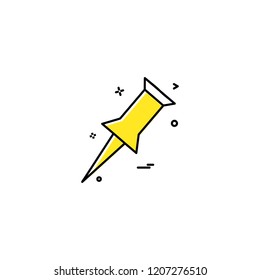 pin paper icon vector design