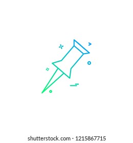 pin paper icon vector design