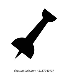 Icono de papel de pinza vector , emblema de diseño de logotipo de plantilla ilustración aislada , borde fondo sólido blanco

