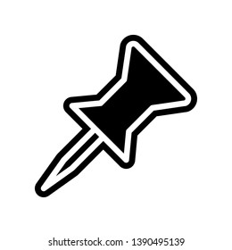 pin for papers icon. Element of navigation for mobile concept and web apps icon. Glyph, flat icon for website design and development, app development