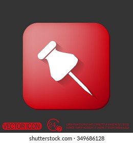 pin for papers sign. symbol icon office supplies