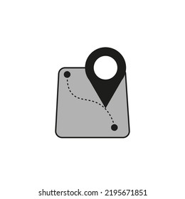 pin path icon. Design element. Vector illustration. stock image. 