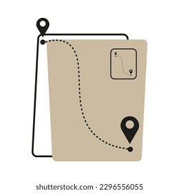 pin path icon. Design element. Vector illustration. stock image.