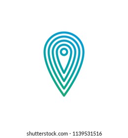 Pin Pattern Location Map Symbol Vector