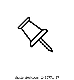 Pin , pinning - vector icon	