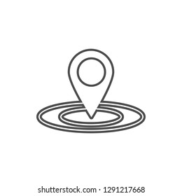 pin in place icon. Element of cyber security for mobile concept and web apps icon. Thin line icon for website design and development, app development