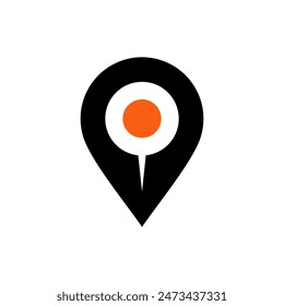 Pin place icon location search or logo isolated sign symbol vector illustration - high quality black and color style vector icons