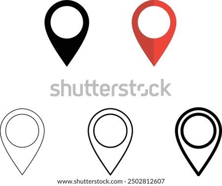 pin poin location on map icon	