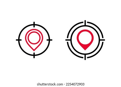 Pin point aim target. Illustration vector