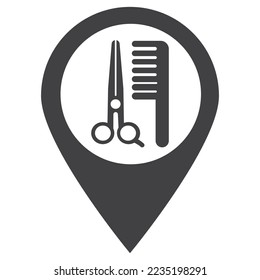 pin point icon. black map location symbol flat style isolated on white background. vector illustration