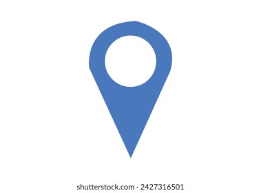 pin point icon. blue map location pointer symbol isolated on white background. Vector illustration. Eps file 353.