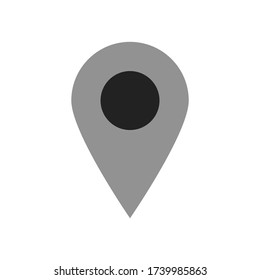 pin point icon flat style isolated on white background. vector illustration