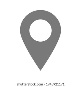 pin point icon flat style isolated on white background. vector illustration