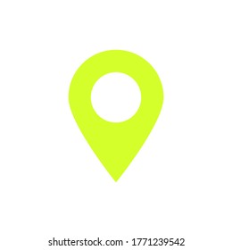 pin point icon. green map location pointer symbol isolated on white background. vector illustration