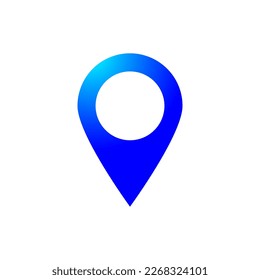 pin point icon. green map location pointer symbol isolated on white background