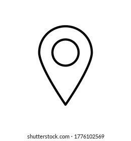 pin point icon isolated on white background. vector illustration 