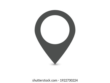 pin point icon isolated on grey background. vector illustration