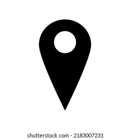 Pin point icon isolated on white background, flat icon for apps and websites, vector illustration
