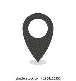 Pin point icon. Location icon. Navigation point sign. Vector illustration