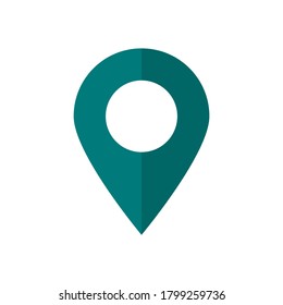 pin point icon. location symbol isolated on white background. vector illustration