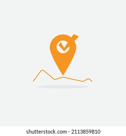 icono de punto de anclaje. símbolo de ubicación aislado en fondo blanco. ilustración vectorial