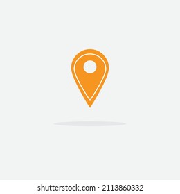Pin-Point-Symbol. Standortsymbol einzeln auf weißem Hintergrund. Vektorgrafik