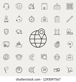 pin point icon. logistics icons universal set for web and mobile