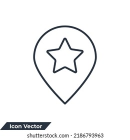 pin point icon logo vector illustration. Location symbol template for graphic and web design collection