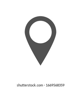 pin point icon. map location symbol isolated on white background. vector illustration