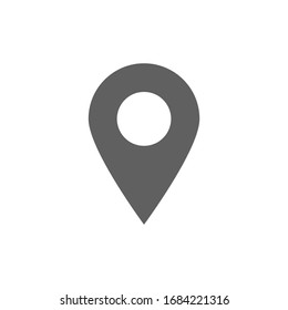 pin point icon. map location symbol isolated on white background. vector illustration 