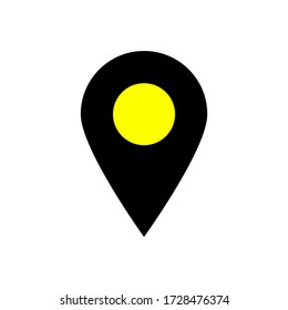 icono de punto de anclaje. símbolo de ubicación del mapa estilo plano aislado en fondo blanco. ilustración vectorial