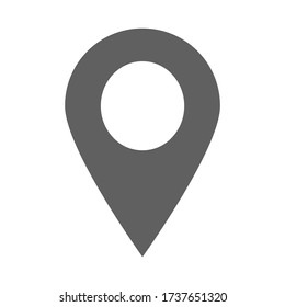 Pin-Point-Symbol Zeigersymbol für die Kartenposition flach isoliert auf weißem Hintergrund. Vektorgrafik