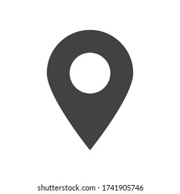 pin point icon. map location pointer flat style isolated on white background. vector illustration 