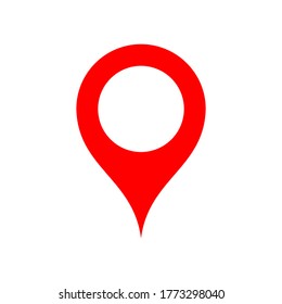 pin point icon. map location pointer symbol isolated on white background. vector illustration