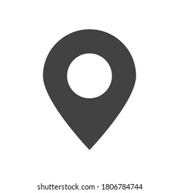 pin point icon. map location symbol isolated on white background. vector illustration