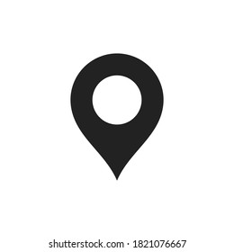 icono de punto de anclaje. puntero de ubicación de mapa aislado en fondo blanco. ilustración vectorial
