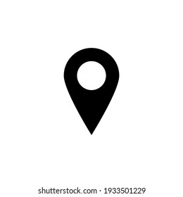 pin point icon. map location symbol isolated on white background. vector illustration