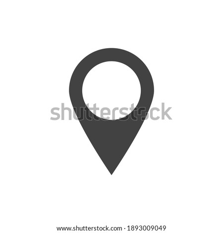 pin point icon. map location pointer symbol isolated on white background. vector illustration