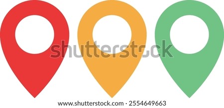 Pin point icon. The map location indicator symbol isolated on a white background