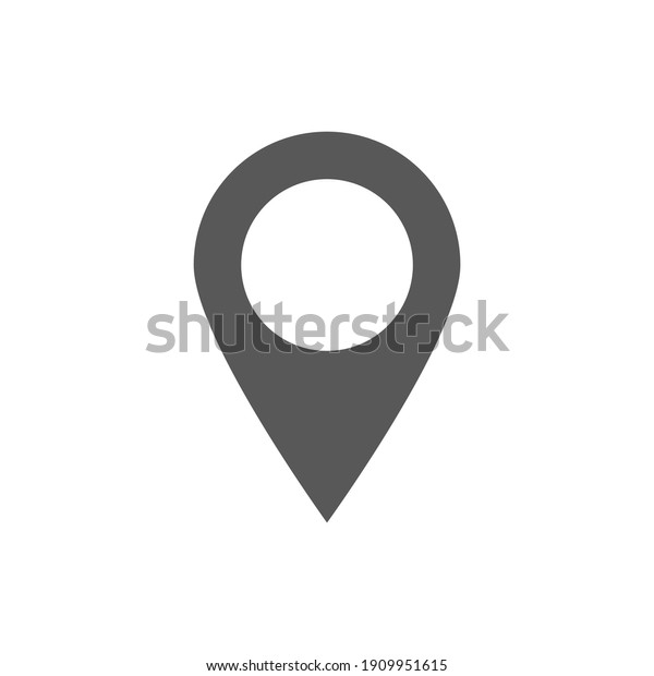 pin point icon. map location pointer symbol\
isolated on white\
background