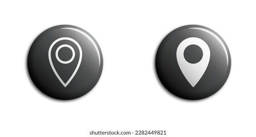 Pin point icon. Positioning on the map. Vector illustration.