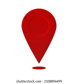 icono de punto de anclaje. símbolo de ubicación roja aislado en fondo blanco. ilustración vectorial