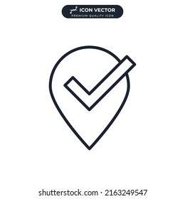pin point icon symbol template for graphic and web design collection logo vector illustration