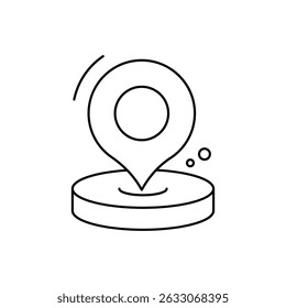 Pin Point Icon vector stock illustration