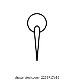 Pin point line icon vector template