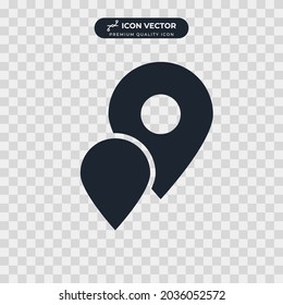 pin point location icon symbol template for graphic and web design collection logo vector illustration