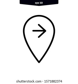 Pin point location icon. vector illustration