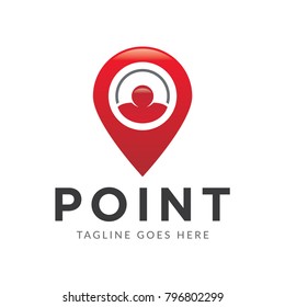 pin point location logo icon vector template
