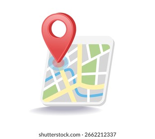 Pin point location map symbol application