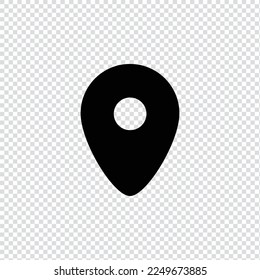 Pin point, location, pointer filled icon in transparent background, basic app and web UI bold line icon, EPS10